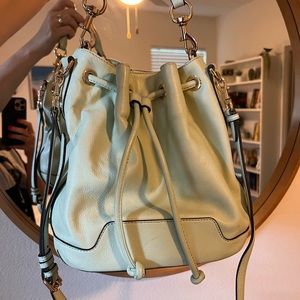 Rebecca minkoff mint green bucket bag